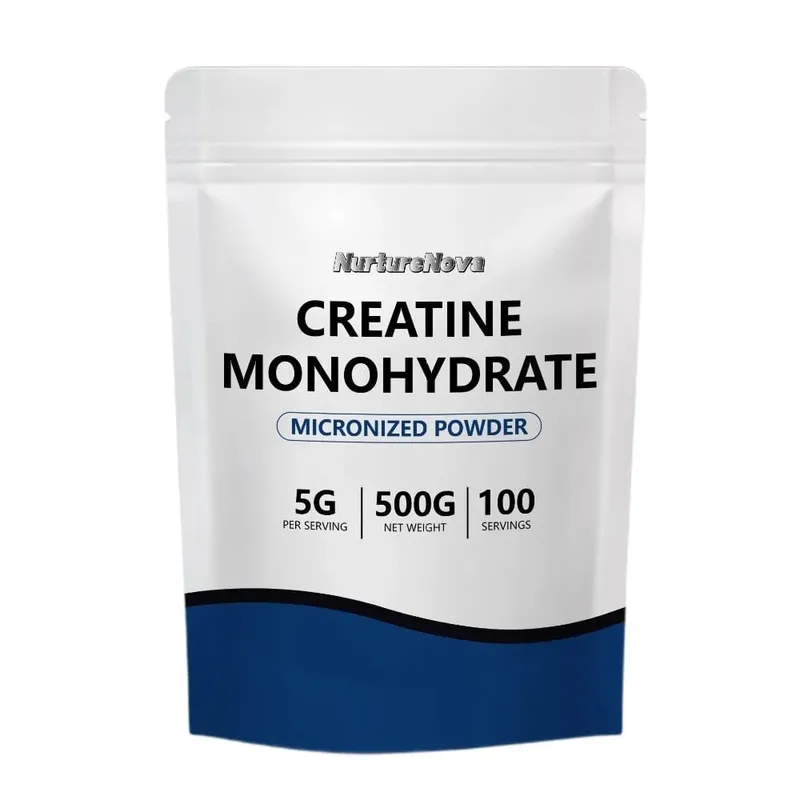 Creatine Monohydrate Powder Micronized 5g Per Serving 100 CT 500g Net Weight for Sports Nutrition Fitness Training Support