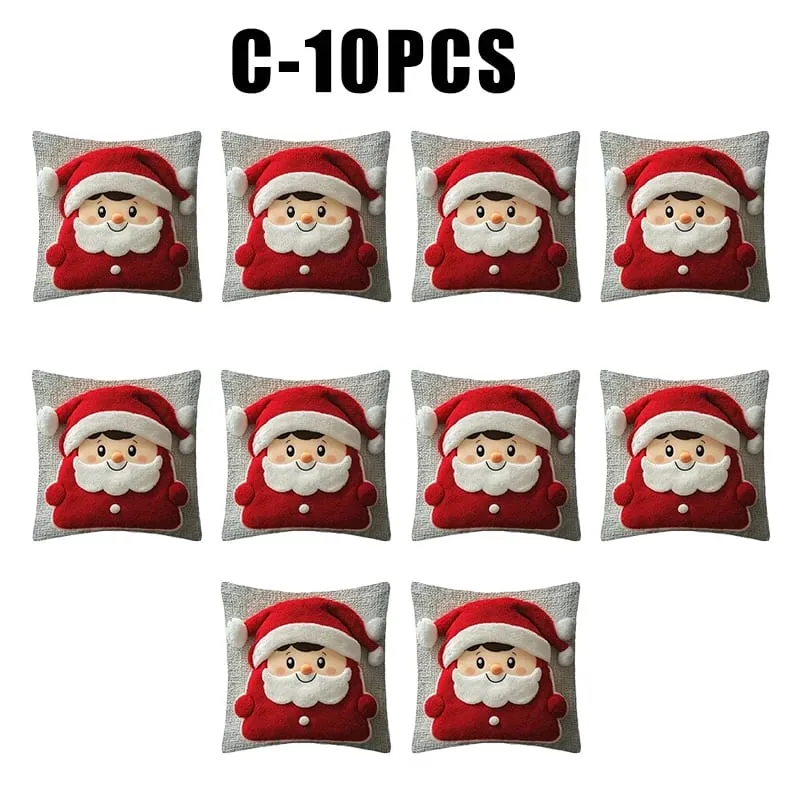Christmas Character Cushion Cover Snowman Reindeer Digital Print on Stretch Fabric for Festive Home Decor — image 24