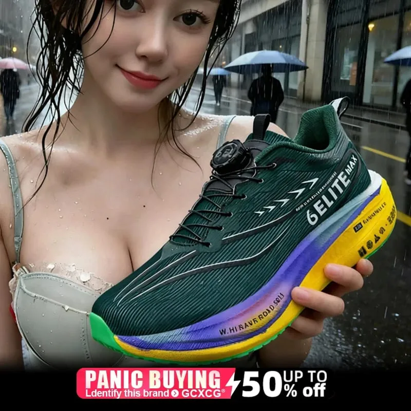 Men Running Shoes Carbon Board Speciality Marathon Sports Breathable Lightweight Women's Comfortable Athletic Nonskid Sneakers — image 1