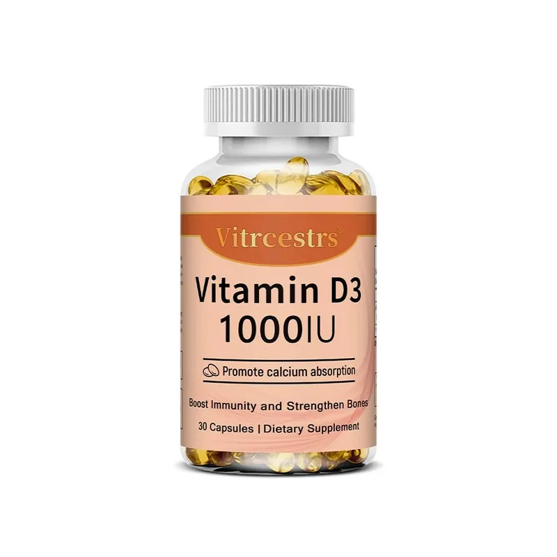 Vitamin D3 1000iu til immunstøtte Sund muskelfunktion og knoglesundhed - Ikke-GMO glutenfri 120 grøntsagskapsler