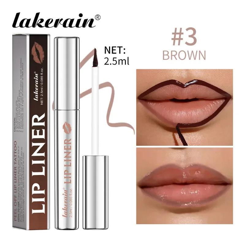Lakerain Peel Off Lip Liner Impermeabile a prova di sbavature Lip Liner Colore a lunga durata Non sbiadisce Idrata Nutrire Contorno labbra Trucco — image 10