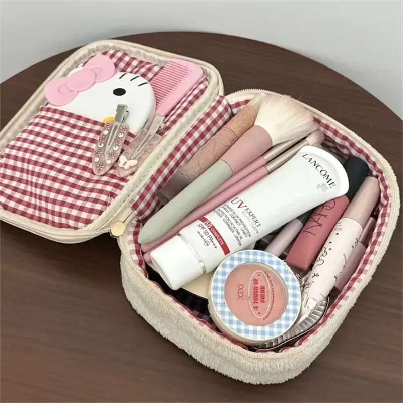 Strawberry Sandwich Cosmetic Tools Bag Large Capacity Makeup Brushes Lipstick Storage Bag Multi-Functional Comestic Organizer