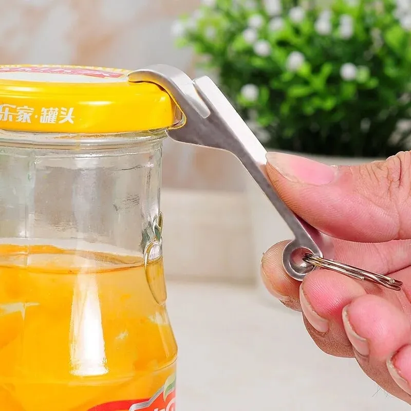 1PC Beer bottle opener multifunctional key chain portable solid color bottle opener aluminum bottle opener — image 9