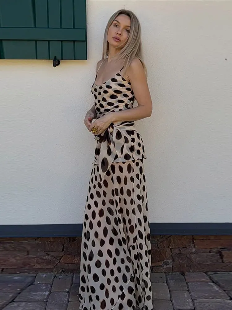 Vestido longo urbano com estampa animal, vestido feminino sexy com decote em v, cordão franzido, vestidos femininos para festa de verão 2026, robe de rua feminino — image 3