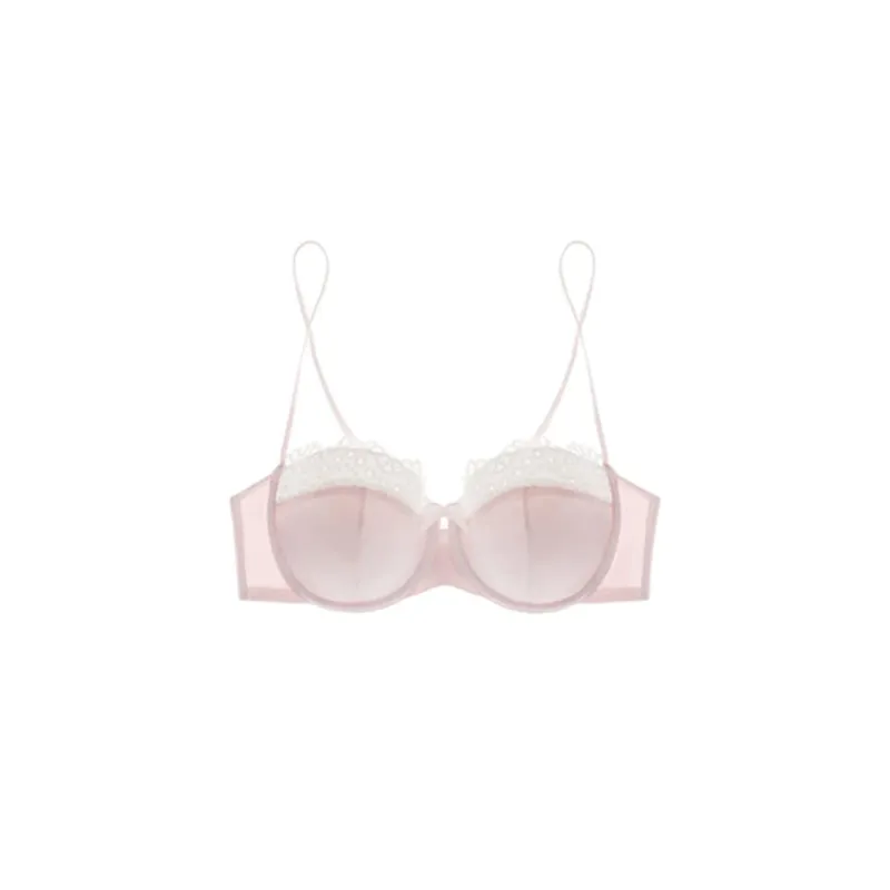 Women's Pure Sensual Lace Lingerie Set Summer Thin Bralette Small Breasts Gather Push Up No Empty Cup Beautiful Bra Cover Set — image 8
