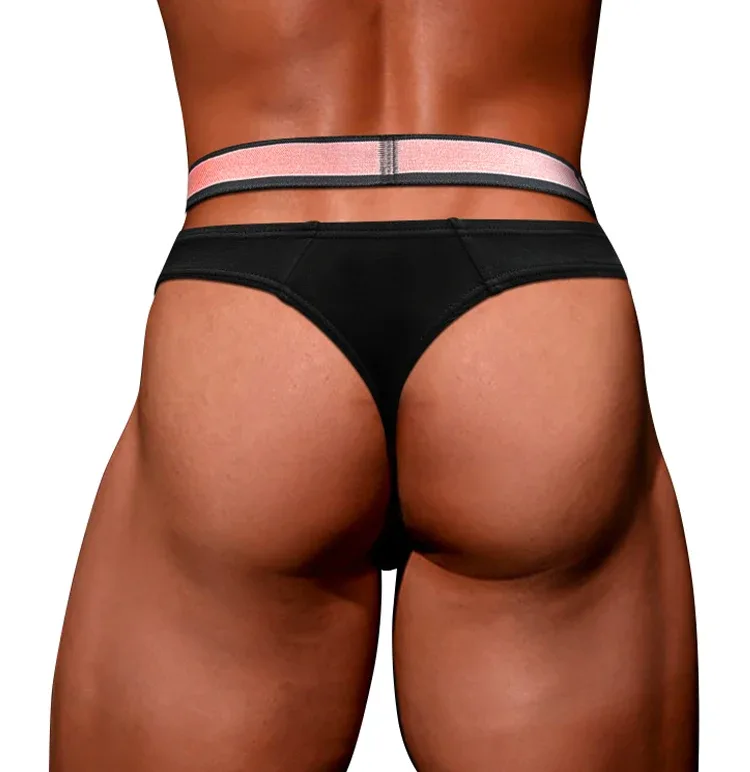 Trendy Little Triangle Masculino Juventude Cintura Baixa Ajuste Fechado Hip Lift Elástico Rosa Gradiente Com Decote Em V Pendurado — image 24