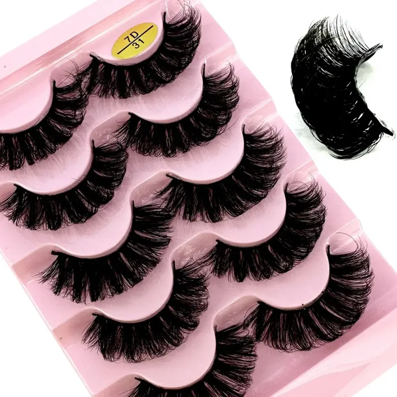 Fluffy Lashes Mink False EyelashesThick Cat Eye Makeup Long Natural Volume 3d Eyelashes Extension Wholesale Mink Eyelashes — image 8