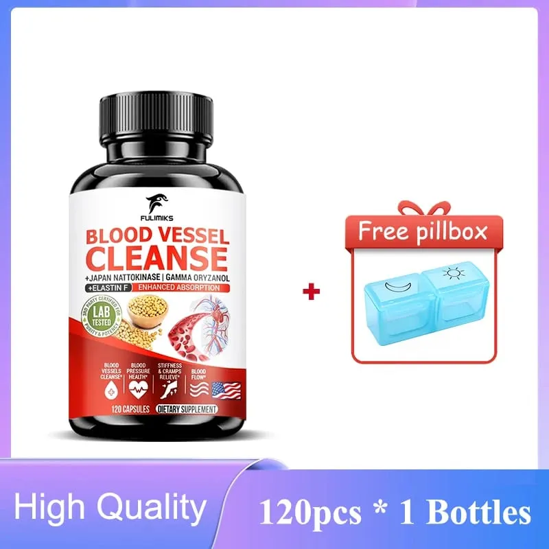 Blood Vessel Cleanse Capsules Clean Flexible Vessels Heart Blood Promote The Best Blood Circulation And Prevent Muscle Cramps