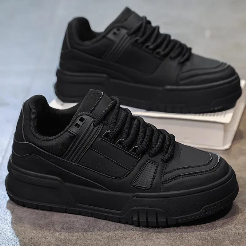 Men Sneakers Casual Shoes Men Flats Zapatillas Hombre Lightweight Pu Leather Breathable Shoe Mens White Sports Tenis Shoes — image 2