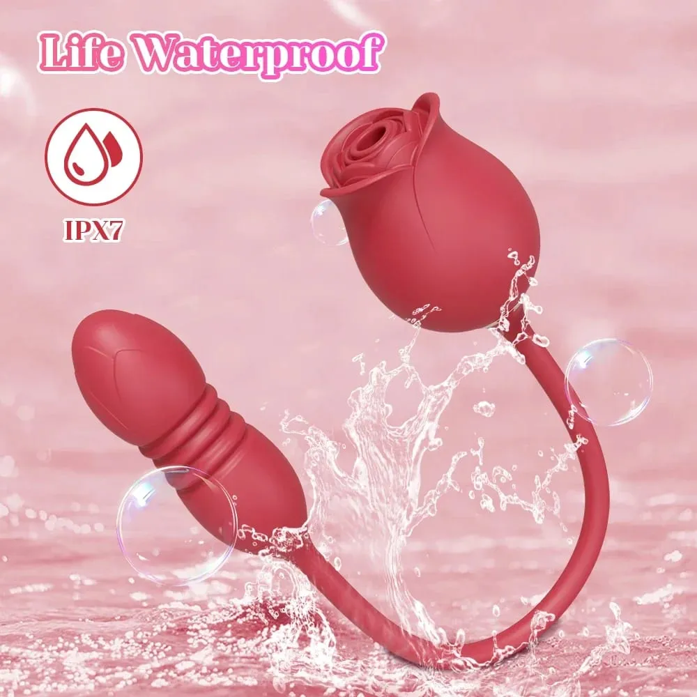 Vibrador de sucção de rosa para mulheres, estimulador de clitóris, ponto g, vibrador de impulso, masturbador feminino, massagem, brinquedo sexual adulto — image 5