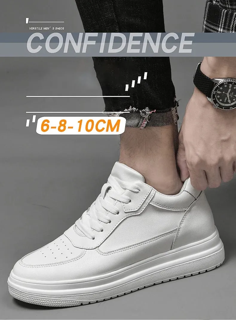 High Quality Men Sneakers Elevator Shoes for Men Fashion Casual Shoes Comfortable Leather Sports Shoes Height Increase 6/8/10cm — image 8
