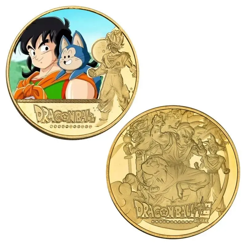 Dragon Ball Banhado A Ouro Moeda de Ouro Son Goku Vegeta Moedas Comemorativas Crianças Clássico Anime Periféricos Coleção Brinquedo Lembrança — image 29