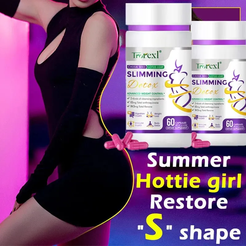 [60 Caps] Cassia Seed & Lotus viktminskningspiller - naturlig fettförbrännare för kvinnor | Kliniskt testad Formula Safe Slimming Aid