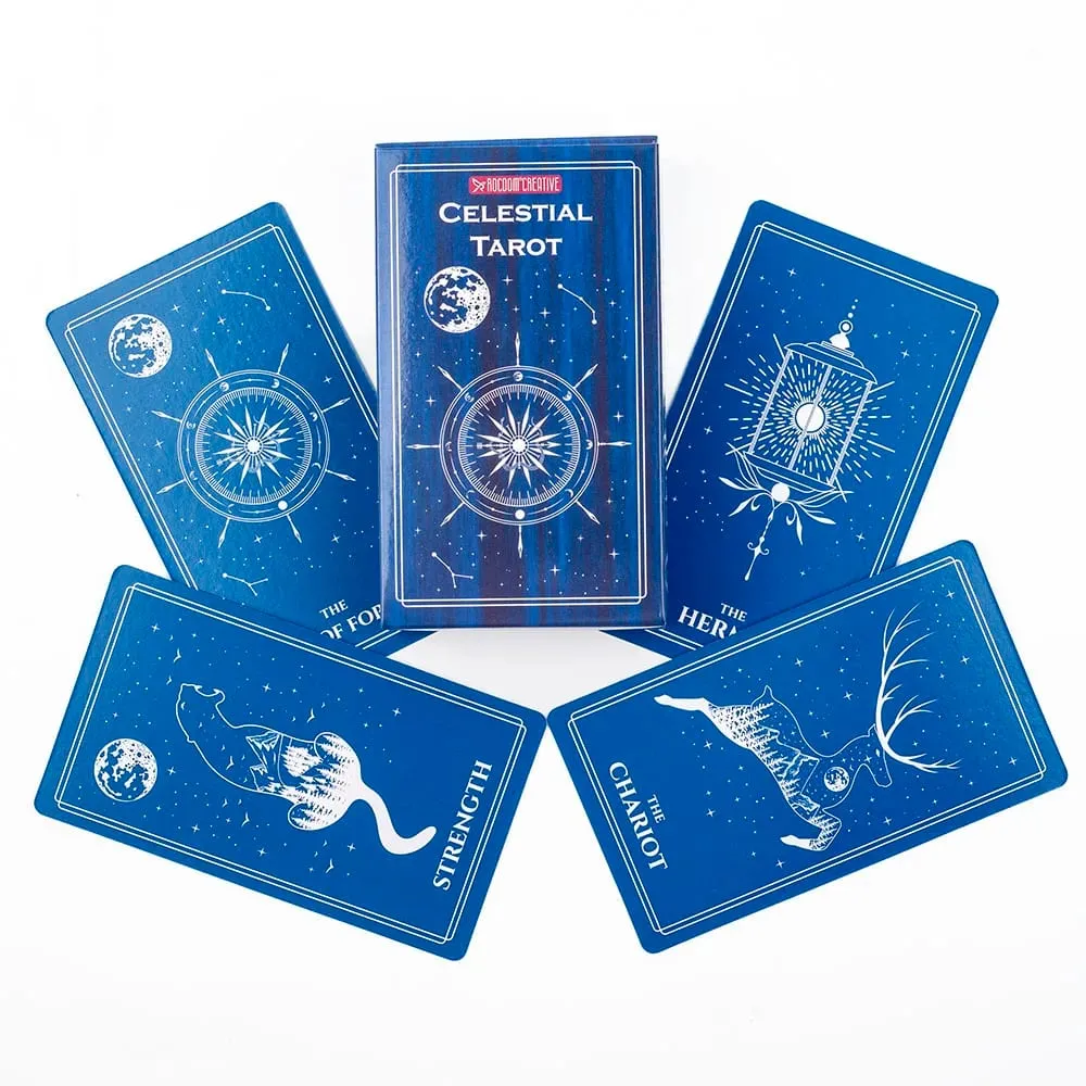 Celestial Tarot filled with the mysterious atmosphere of cosmic celestial bodies Divination Edition Deck Board Playing Games — image 4