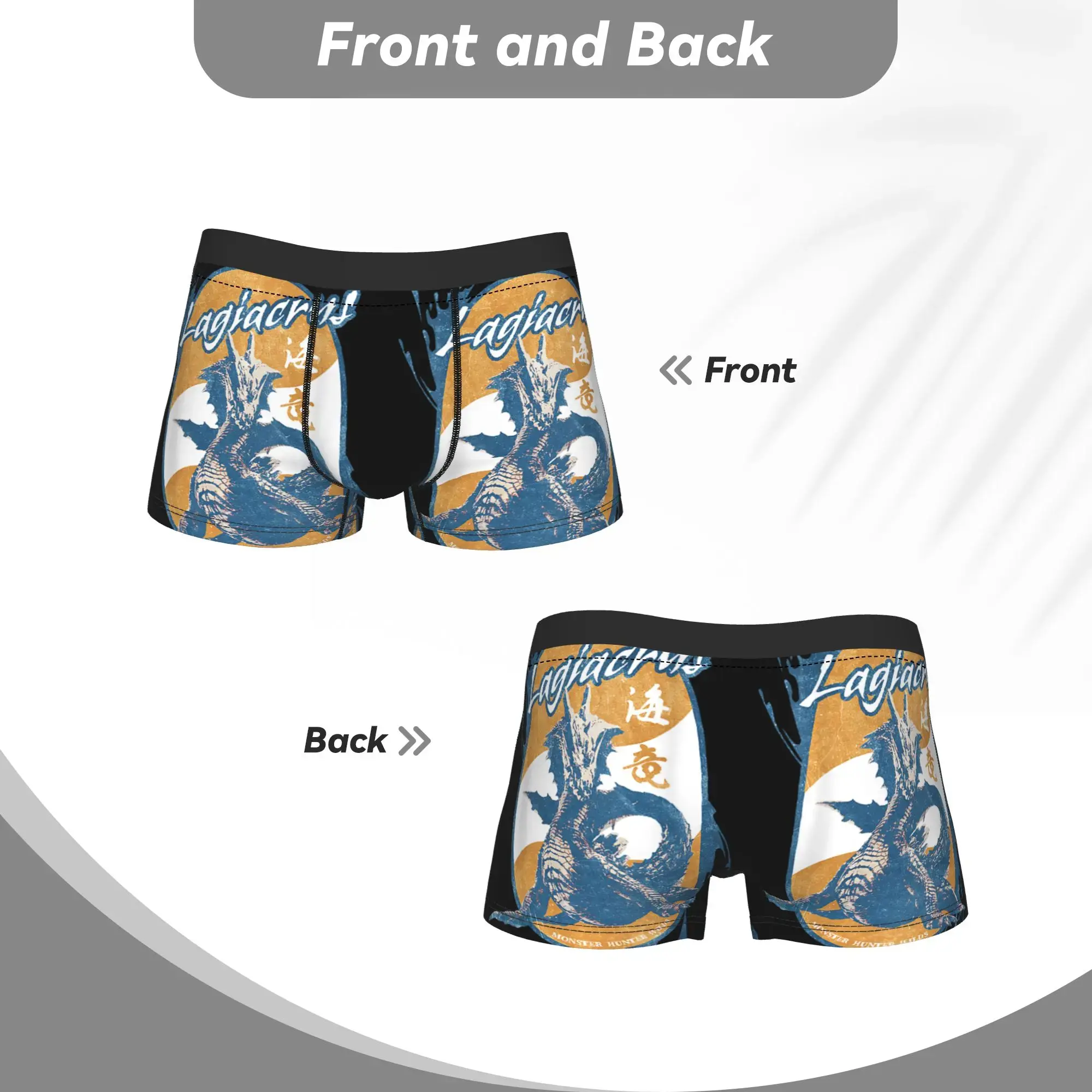 Wilds Lagiacrus BP Monster Hunter Underpants Breathbale Panty Panlalaking Underwear Ventilate Shorts Boxer Briefs — image 5