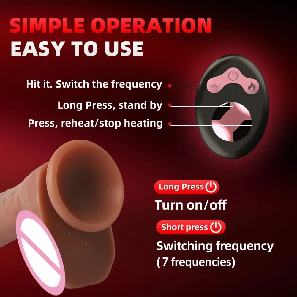 9.65" Thrusting BIG Dildo Vibrator Silicone with 10 Thrusting & Vibranting & Heating Modes Anal Dildo Sex Toys with Suction Cup — image 6