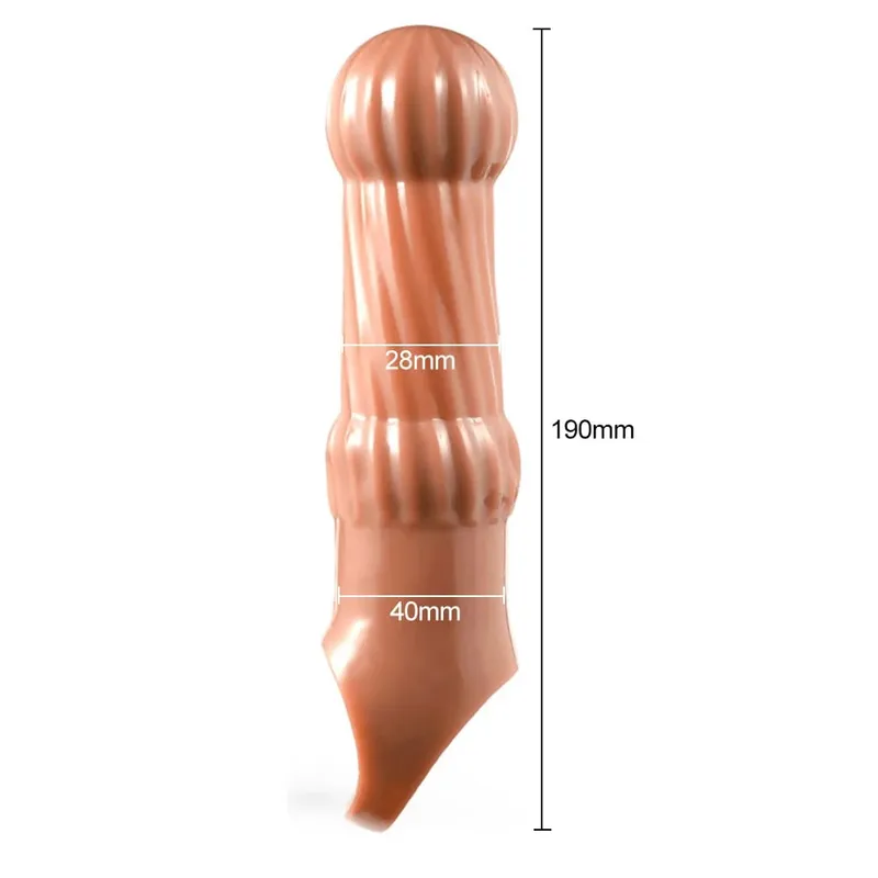 Realistisk Penisförlängning Cock Sleeve Återanvändbar Silikon Penisförstorare Fördröjning Kondomer För Män Dildo Enhancer Sexleksaker Erotisk butik — image 25