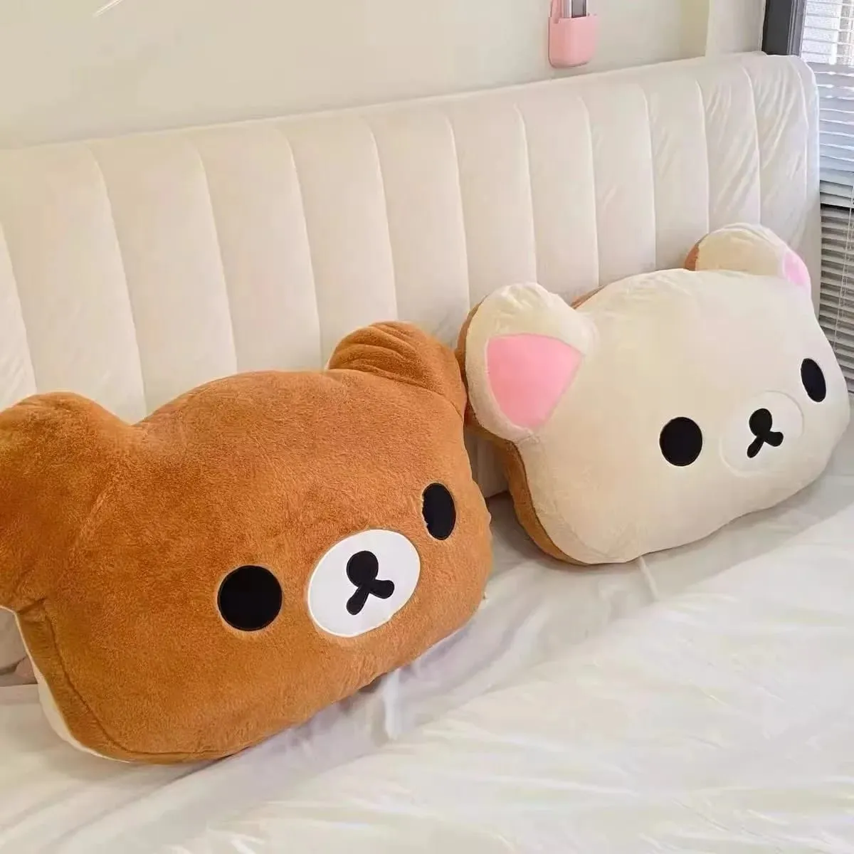 Rilakkuma Bear Plush Pillow Dual Sided Large Soft Bedside Cushion Nap Pillow Dormitory Stuffed Doll Birthday Gifts For Fan — image 4
