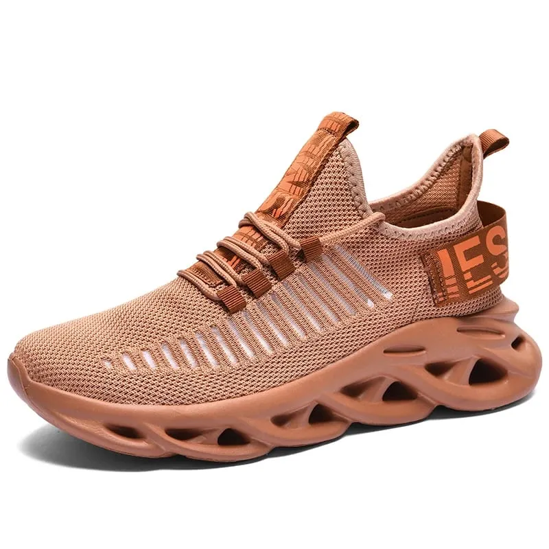 Men's Trendy Running Shoes Spring Autumn Mesh Knit Upper Breathable Lightweight Fashion Korean Style Sports Casual Shoes — image 8