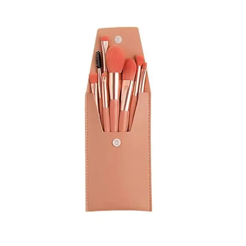8pcs/set portable Soft Bristle Make Up Brushes Premium Synthetic With Bag Eyeshadow Brush Eye Facial Beauty Foundation tool — image 11