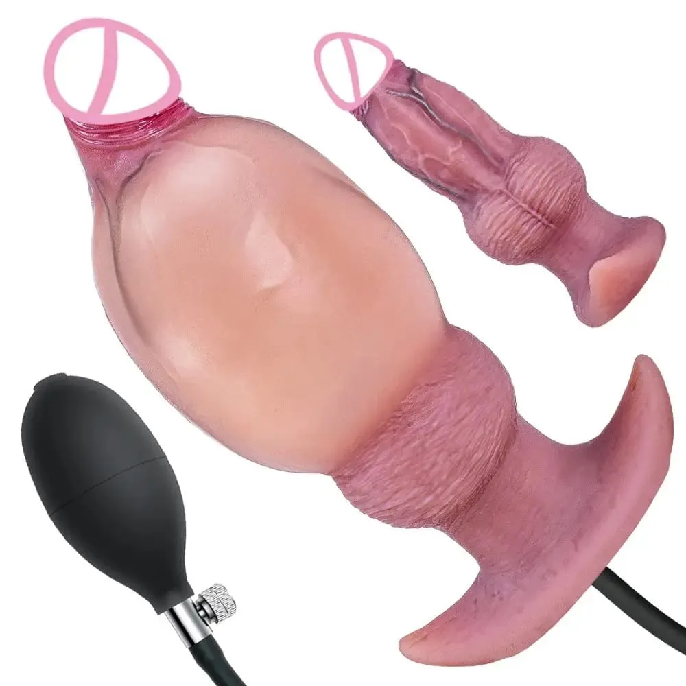 Butt Plug Inflatable Anal Plug Anal Wearable Buttplug Monster Dildo Knot Anal Trainer Adult Sex Toys for Men Gay Women Sex Toy — image 1