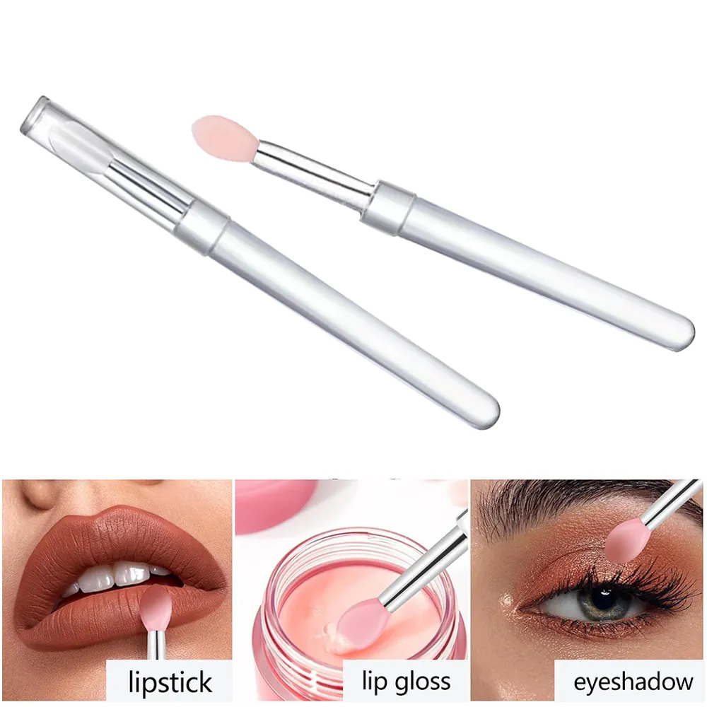 3/15 PCS Silicone Lip Mask Applicator Reusable Lip Brush Transparent Lipstick Tool For Lip Gloss Eyeshadow Brushes Εργαλεία μακιγιάζ — image 3
