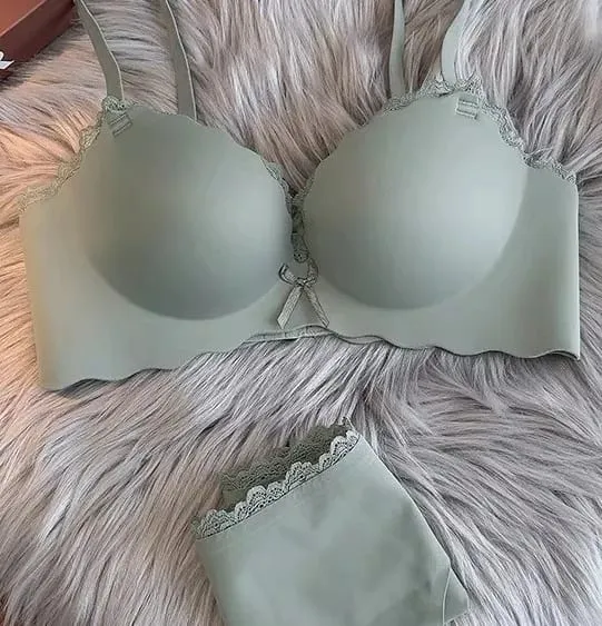 Hot Selling Ladies Push Up Bra Set Seamless Wireless Support Anti-Sagging Comfort Lingerie S-XL for Young Women Soft Daily Wear — image 13