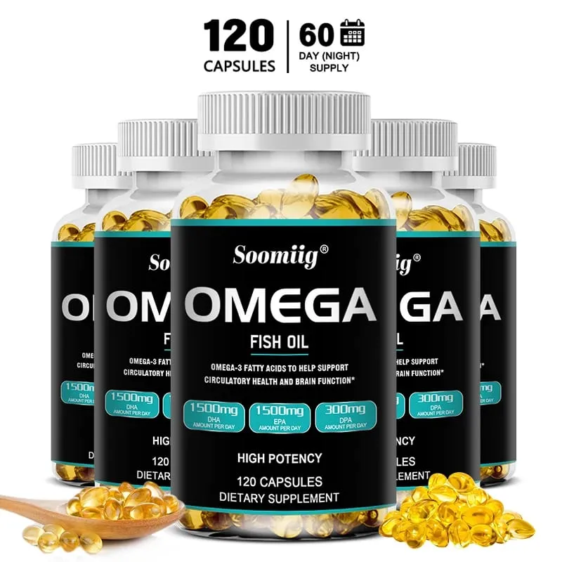 Omega 3 halolaj lágyzselé 3300 mg nagy hatékonyságú EPA-val és DHA-val Támogatja az energiát, a szívet, az ízületeket, a szem bőrét és az immunitást — image 11