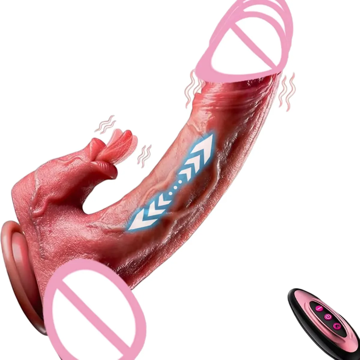 Sexy Thrusting Dildo Vibrator Remote Control Tongue Licking Clitoris Penis Sex Toys Vagina For Women Masturbation Adult Supplies — image 1