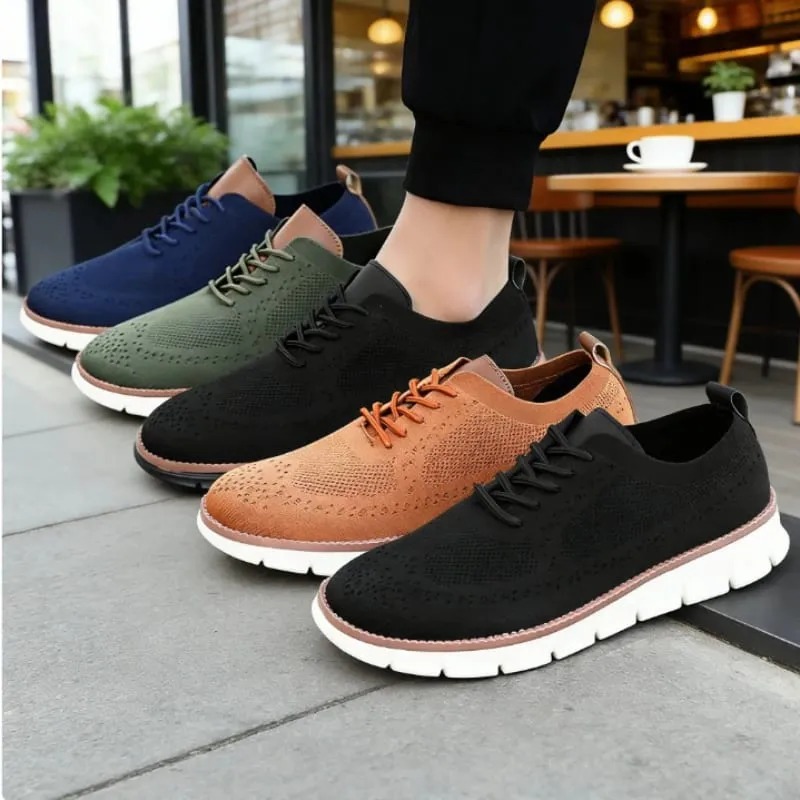 Fashion Men's Casual Shoes Breathable Minimalist Shock-Absorbing Lace-Up Walking Shoes Comfortable Casual Travel Sneakers Men — image 5