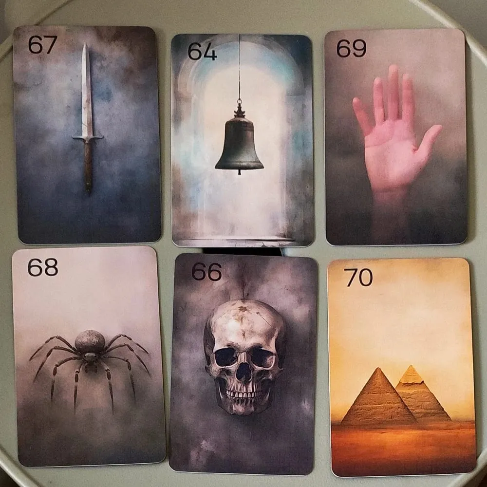 76 Pcs Vintage Oil Painting Style Fortune Telling Cards Double-embossed — image 5