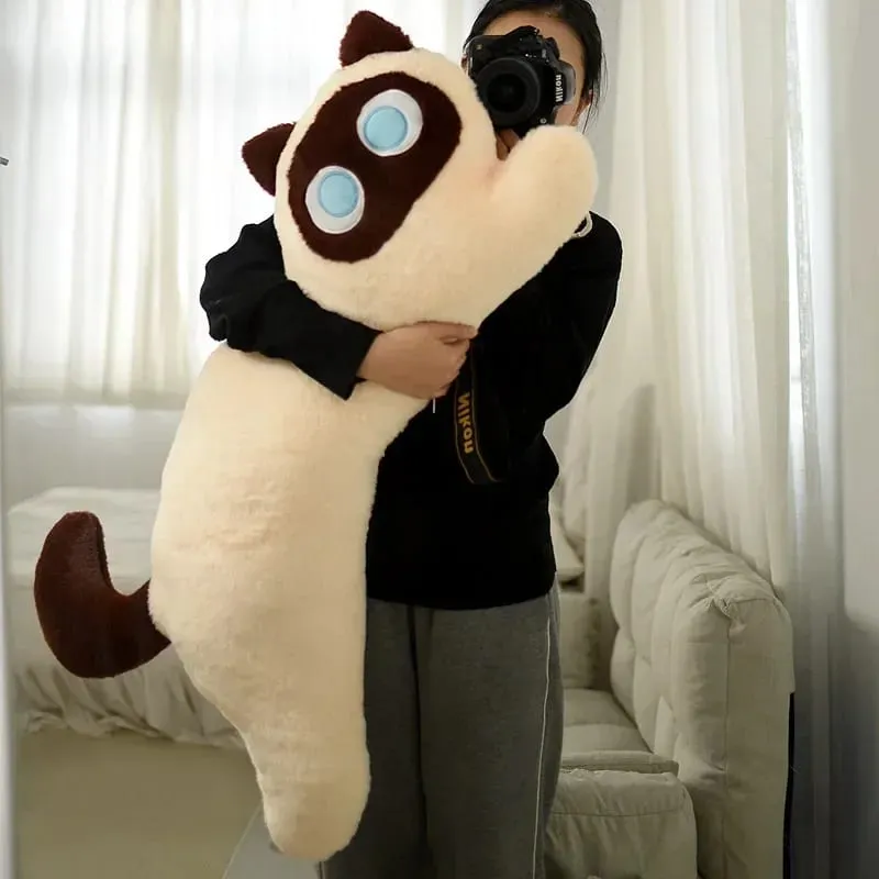 Black Cat Plush Pillow Logic Cat Doll Long Bedhead Pillow Dormitory Sleeping Leg Clamp Pillow Sofa Cushion Home Using Supplies — image 10