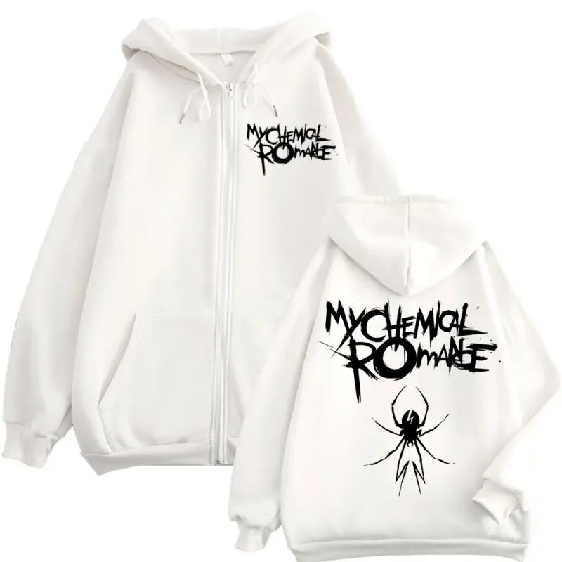 Limitado meu romance químico banda merch zíper hoodies punk rock hip hop zip up sweatshirts masculino feminino moda pullovers vintage — image 4