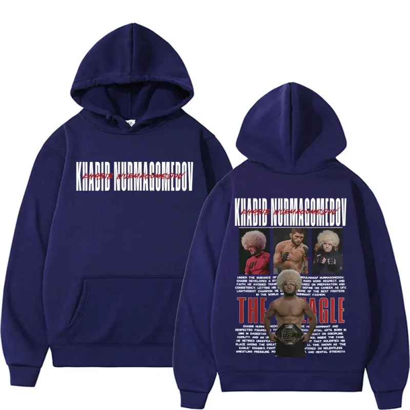Khabib Nurmagomedov A ÁGUIA Merch Moletom Roupas Masculinas Harajuku Clássico Oversized Hoodies Lã de Alta Qualidade Aconchegante Moletom Com Capuz — image 3