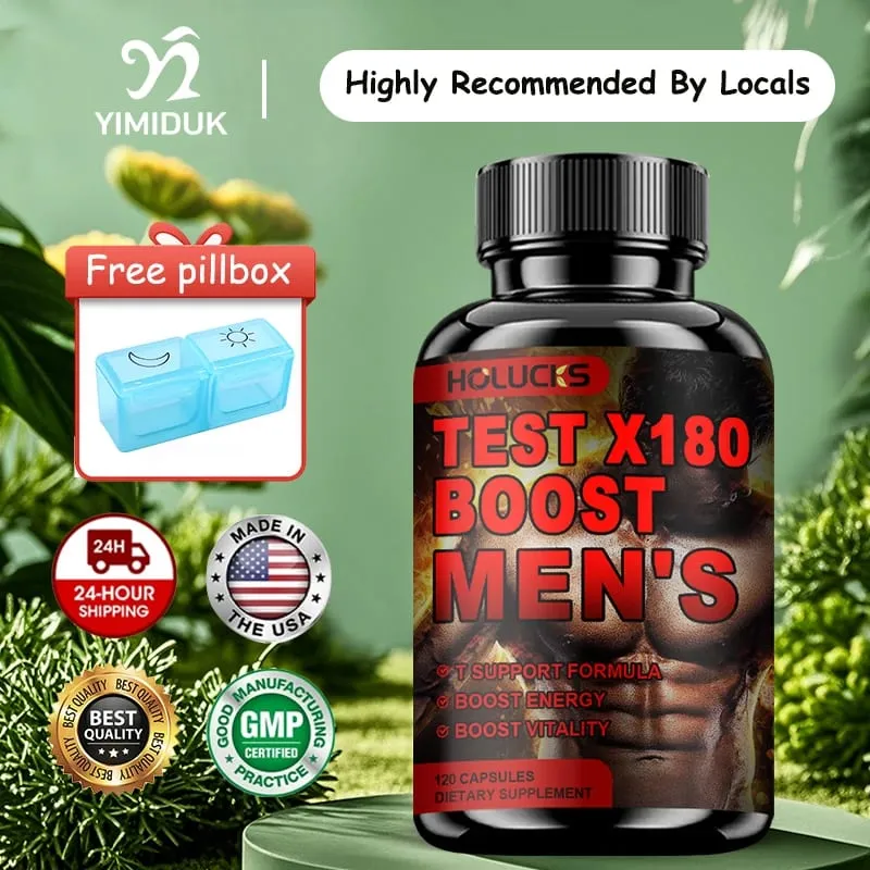 Natural Male Test Booster Supplement with Boron & Vitamin Blend Support Vitality Stamina Endurance & Physical Vigor — image 2