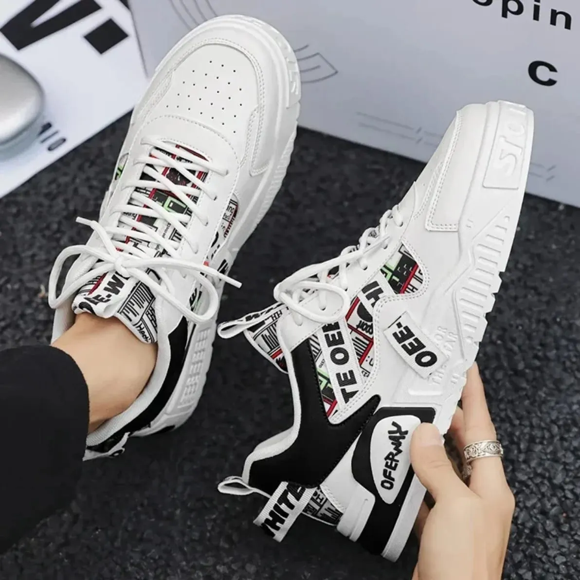 New Skateboard Mens Shoes Summer Sneakers Leather Casual Fashion Outdoor Running Sports Hiking Tennis Platform Designer Luxury — image 7