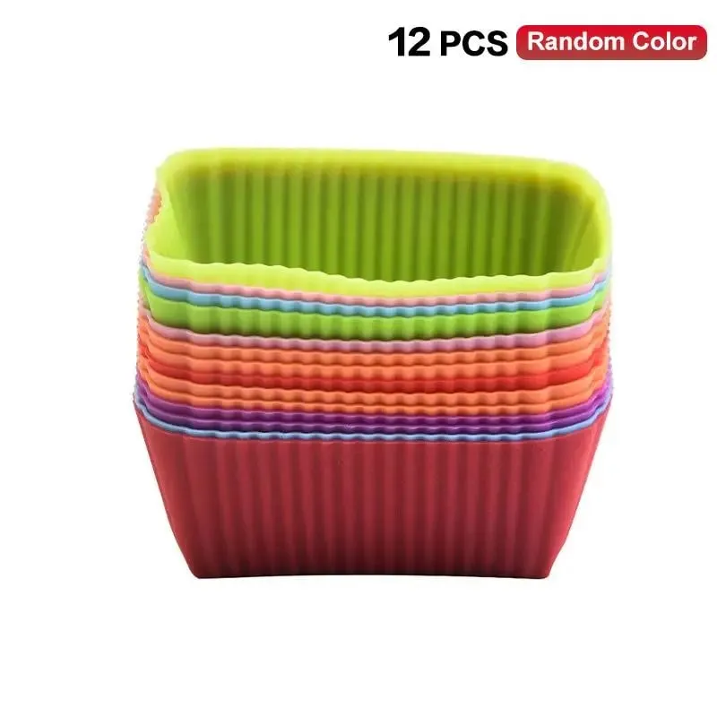 12/24Pcs Silicone Lunch Box Dividers Bento Lunch Box Dividers Lunch Dividers Dish Cups Salad Dressing For Kid Lunch Access〔CC11〕
