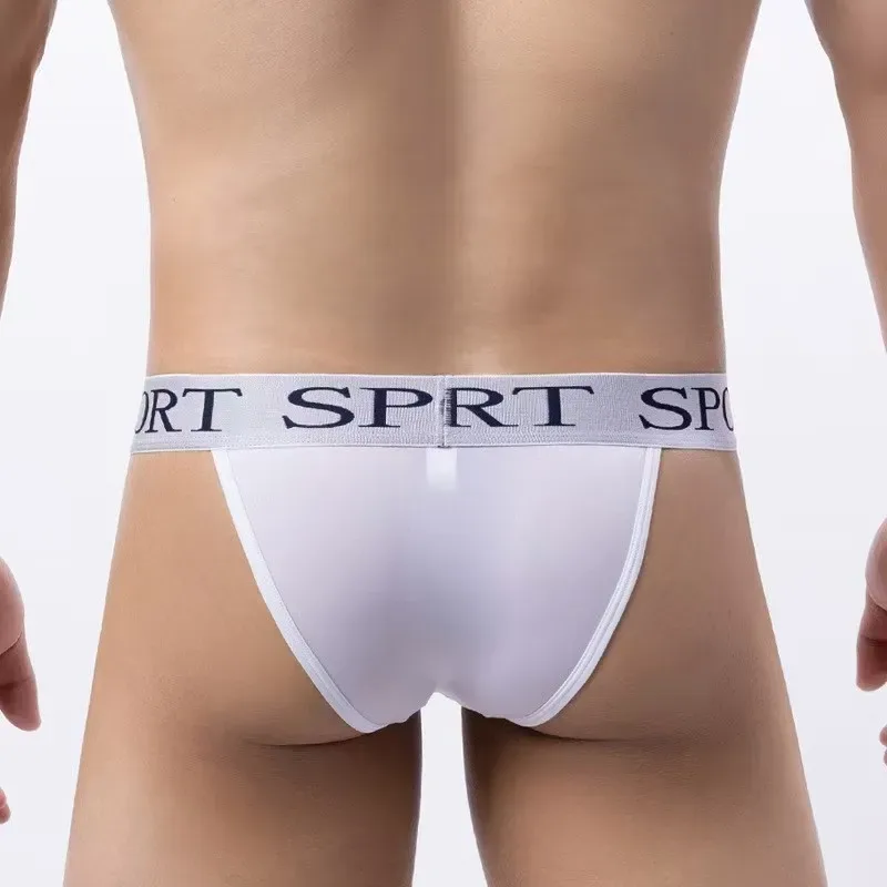 Men's ice briefs briefs Men's sensible pouch sports wicking sweat breathable mid-waist shorts 3256812605104336 — image 4