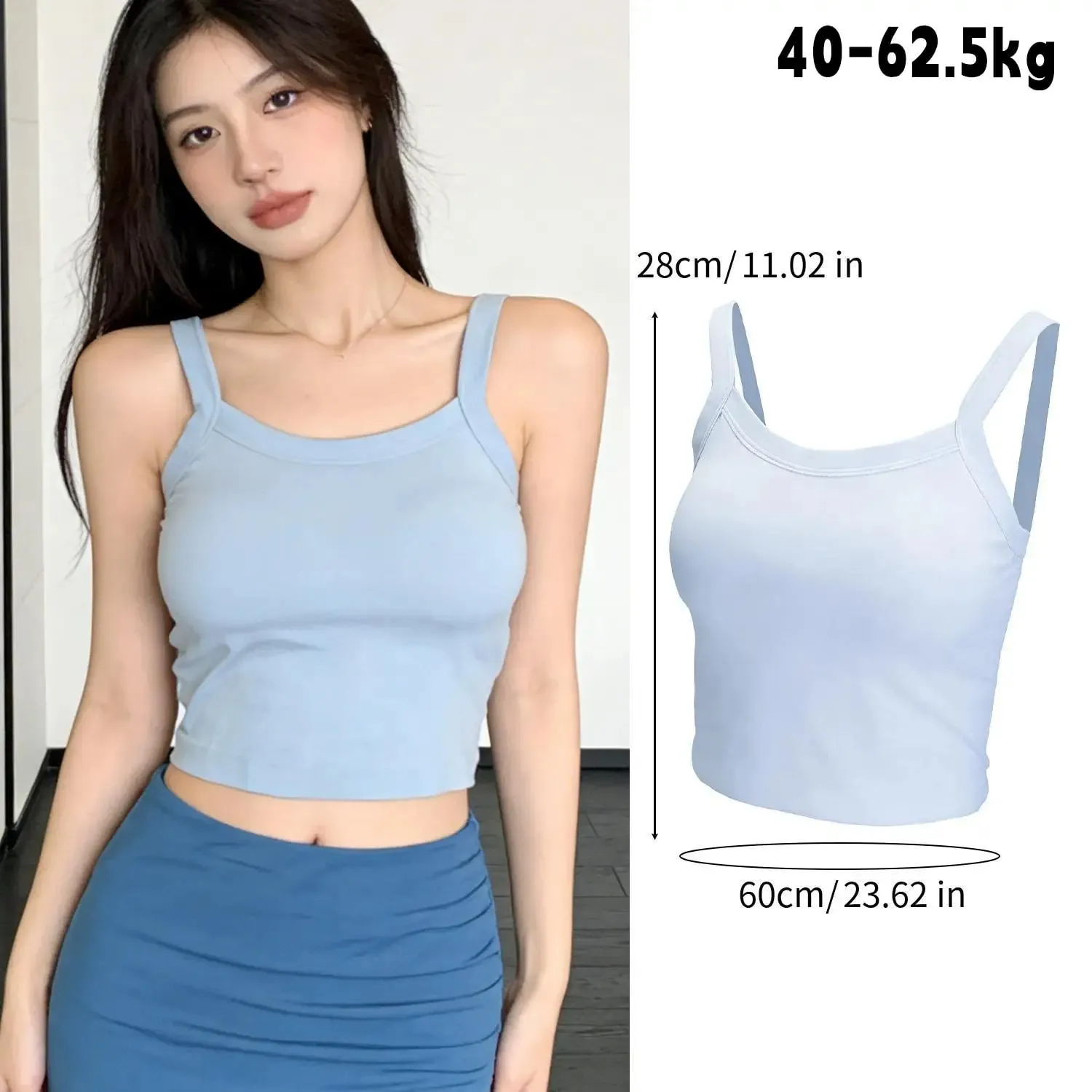 Sleeveless Women Tank Tops with Breast Pads Summer Sexy Slim Crop Top Basic T-shirt Vest Lingerie Bras Tube Tops Hot Underwear — image 12