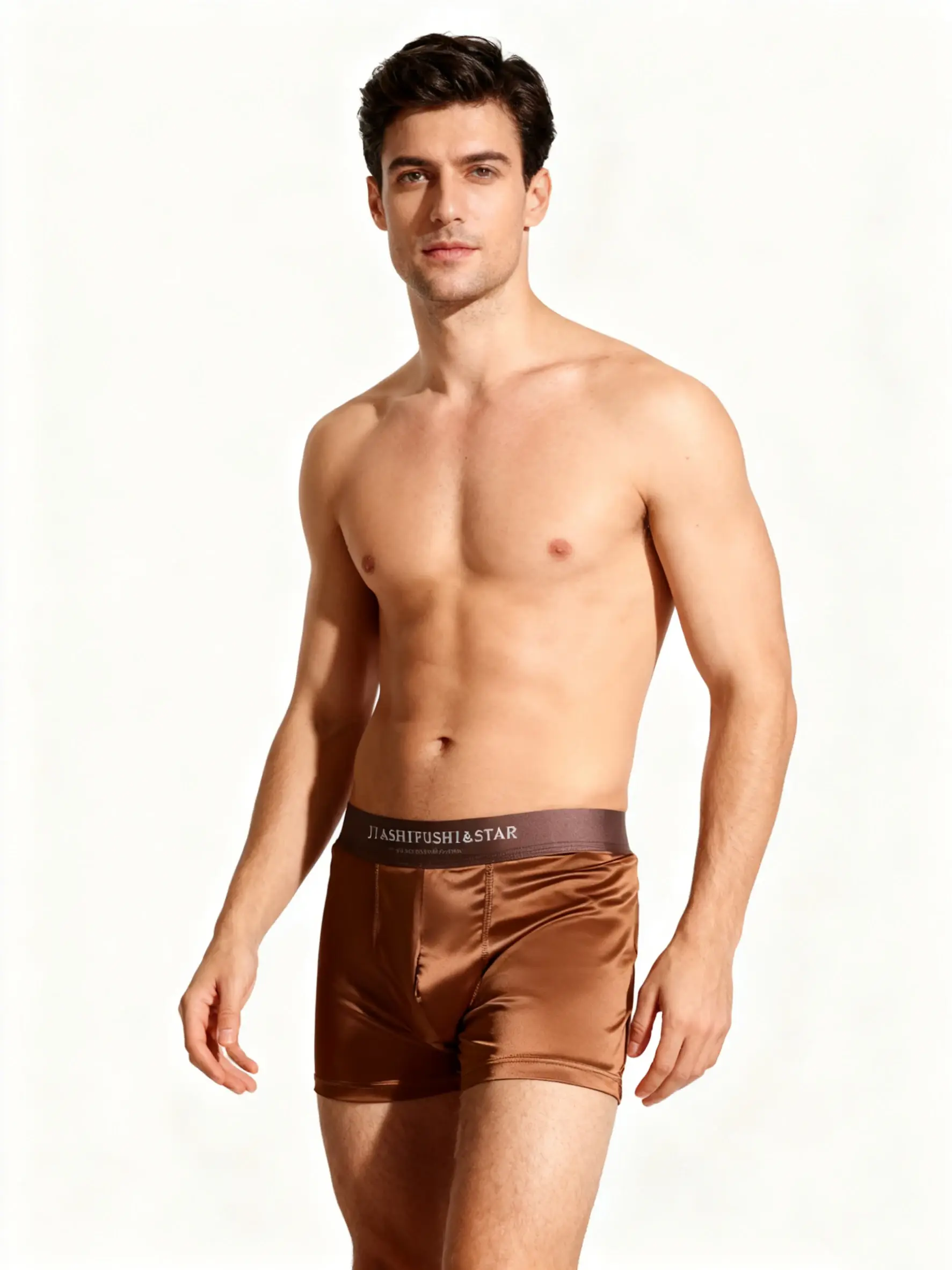 4 Pcs/Lot Breathable Men's Fiber Boxing Briefs, Comfortable Breathable Underwear, Medium Stretch Knit Fabric, Solid Color — image 16