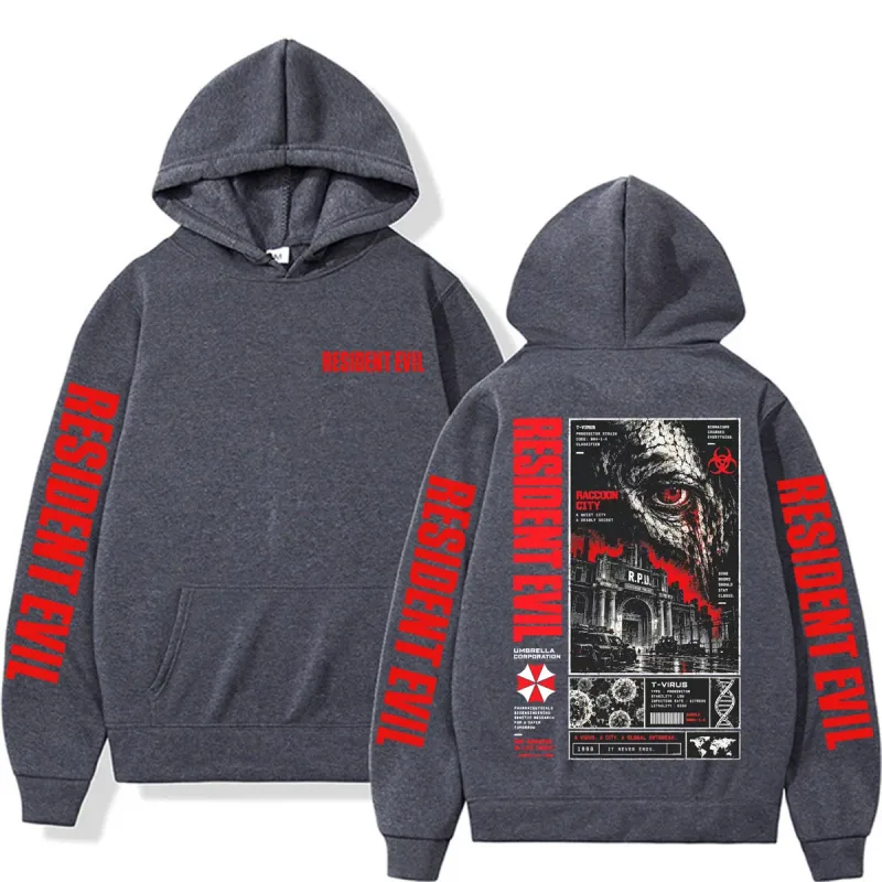 Resident Evil T-Virus Horror Gaming Hoodies Men's Clothing Fashion High Street Sweatshirts Casual Fleece Long Sleeve Pullovers — image 5