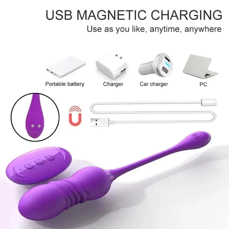 2026 Retractable Vibration Vibrating Egg Wireless Remote Control Female Adult Sex Toys Female Masturbator Products — image 4