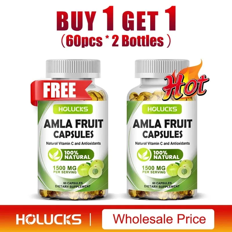 Natural Amla Capsules with High Potency Vitamin C Antioxidant Support Energy Metabolism Heart & Digestive Health — image 9
