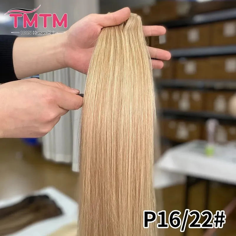 Straight PU Clip Ins Human Hair Extensions Black Brown Color 7 Pcs 110g/Set Seamless Invisible PU Weft For Women 100% Human Hair — image 8