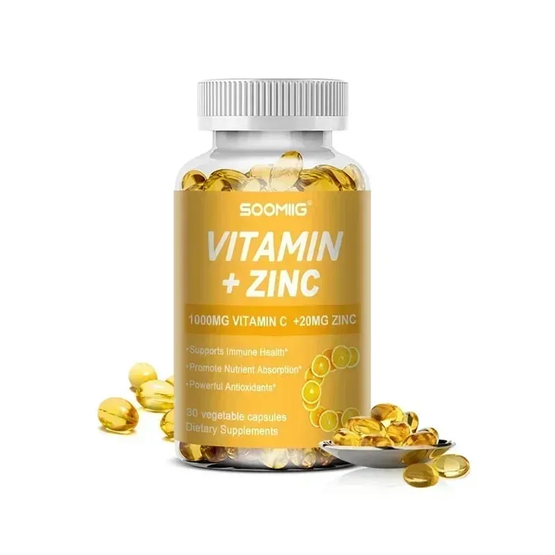 Soomiig Vitamin C with Zinc Capsules Vitamin C 1000MG Zinc 20 Mg for Immune Support Powerful Antioxidant & Energy Production — image 9