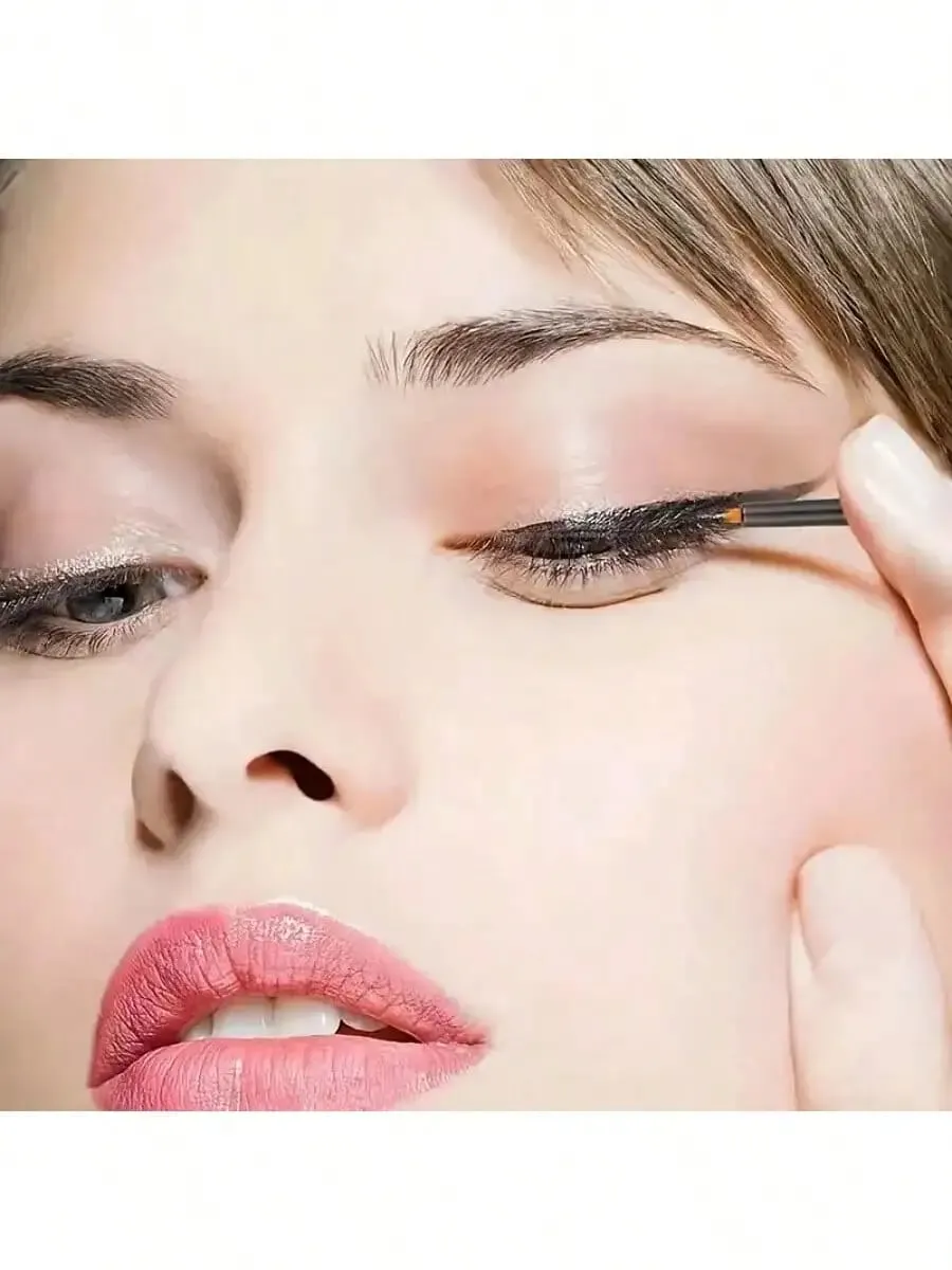 10Pcs/Set Disposable Eyeliner Brushes With Cap Fine Fiber Nail Art Pen Applicators Wand Professional Cosmetic Mini Makeup Tools — image 5