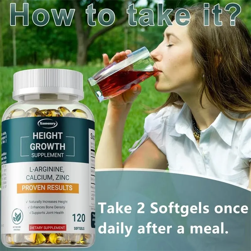 Height Growth Supplements - with Vitamins and Calcium Zinc Improves Bone Strength Promotes Growth and Improve Immunity — image 6
