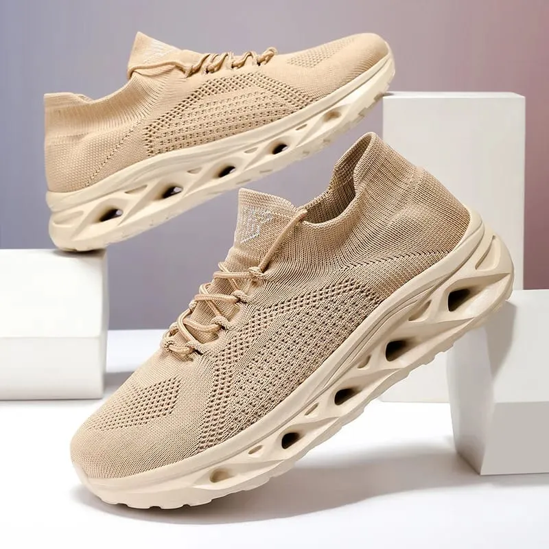 Men's Lightweight Mesh Breathable Walking Shoes Height Increasing Thick Soled Casual Outdoor Running Shoes — image 1