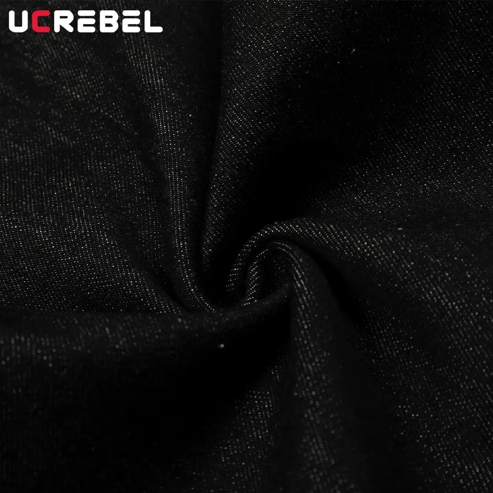 Airplane Buckle Jeans Mens High Street Wide Leg Baggy Denim Pants Man — image 6