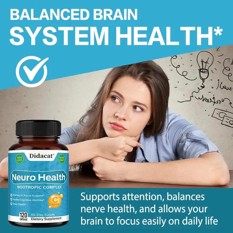 Brain Nutrition Complex - with Bacopa Extract Neuro Health Support Antioxidant Promotes Nerve Health Cellular Energy — image 4